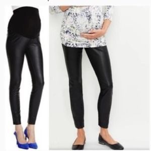 NWT Jessica Simpson maternity faux leather leggings stretch black sz 3x